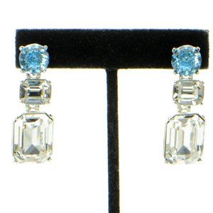 Oscar De La Renta Crystal Drop Earrings